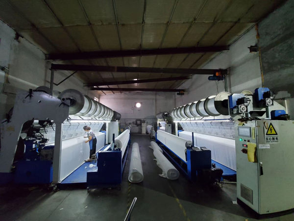 warp microfiber fabric sewing workshop