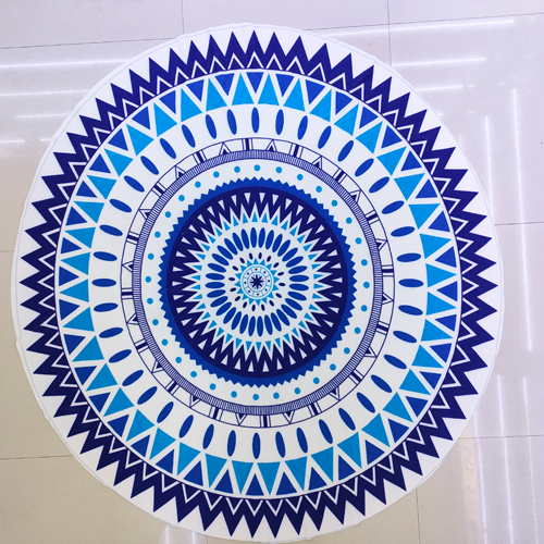Round  shape microfiber beach towel-1