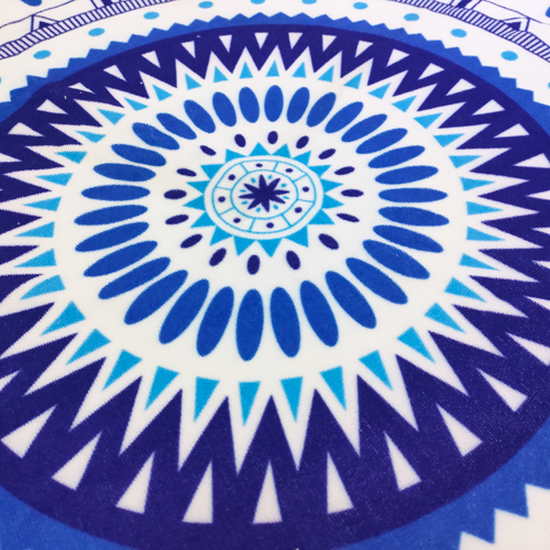 Round  shape microfiber beach towel-3